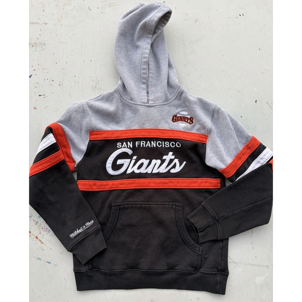 Kid's Mitchell & Ness Hoodie Multicolor Giants M Spell-Out San Francisco HOLES